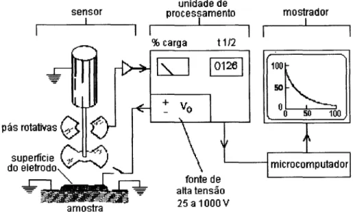 Figura 2.1: Diagrama mostrando os principais elementos do Medidor de Decaimento de Carga