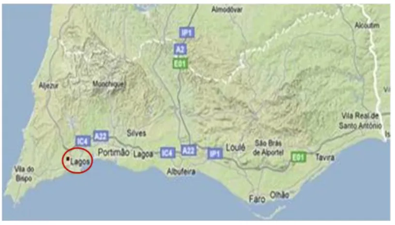 Figure 1. Algarve map (Google maps)