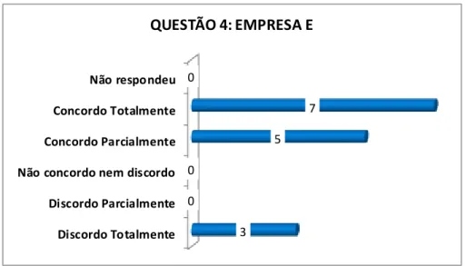 Gráfico 24 – Questão 4 (Empresa E). 