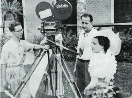 Figura 2 - Carmen Miranda nas gravações de Alô, Alô Brasil