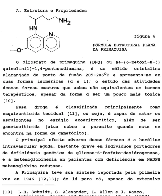 figura  4  FÓRMULA  ESTRUTURAL  PLANA  DA  PRlMAQUINA 