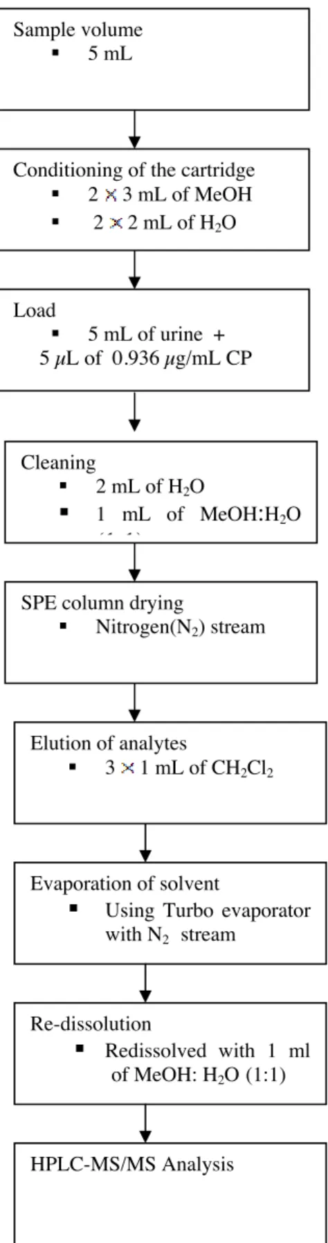 Figure 2 Schematically presentation of SPE procedure Cleaning 