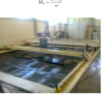 Figure 2. Photo of the Arsenal tank covered with reflection reducing panels, showing the two carriage positioning systems.