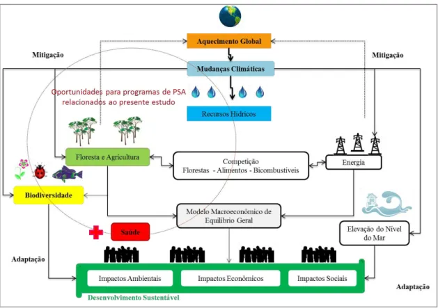 Figura 1: Teia de relações contendo os temas principais do presente estudo. 