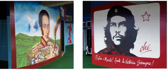 Ilustração 3 – Pinturas na parede do estádio de Maracaibo, palco da final da Copa América 2007 