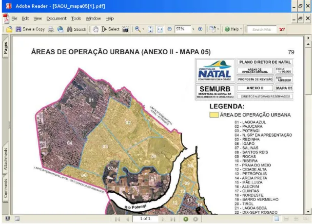 Figura 07 – Site da Prefeitura de Natal – Mapas disponíveis em PDF