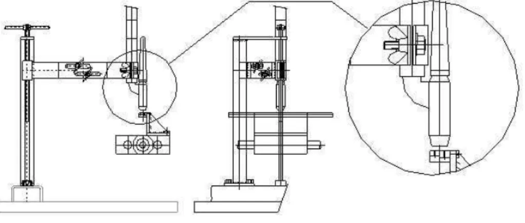 FIGURA  34 -   Desenho esquemático do suporte da tocha 