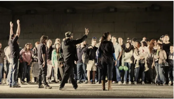 Fig. 02 - Obra “Multidão” (2013), de Lucas Bambozzi na Virada Cultural 2013