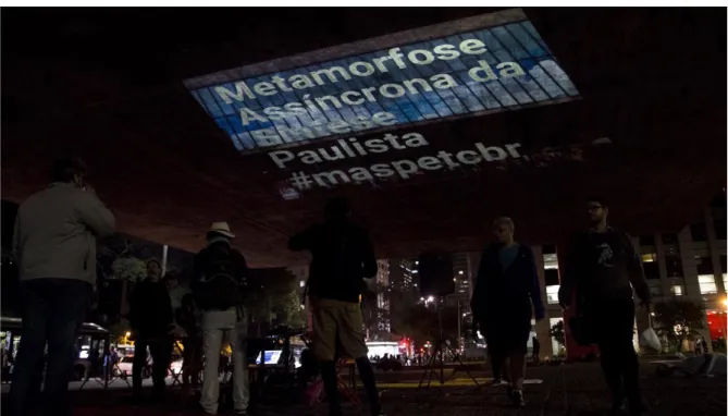 Fig. 03- Projeção do trabalho “Masp.etc.br” (2017)
