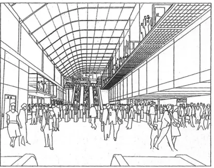 Figura 52 – Hall de passageiros da estação Dean Street, por Troughton McAslan. 