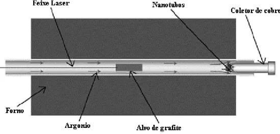 Figura 1.8: Esquema de um equipamento utilizado no método de ablação por laser  (reproduzido de [1.10])