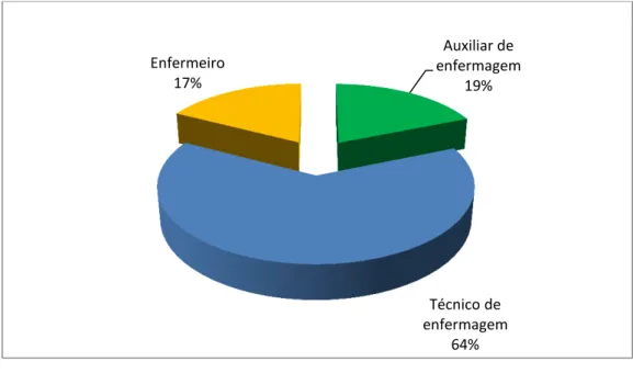Gráfico  2-  Distribuição  da  equipe  de  enfermagem  segundo  a  categoria  profissional, São Paulo (Interior)  –  2014