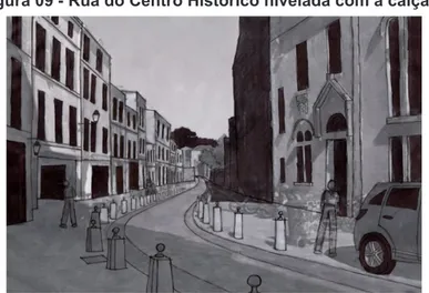 Figura 09 - Rua do Centro Histórico nivelada com a calçada