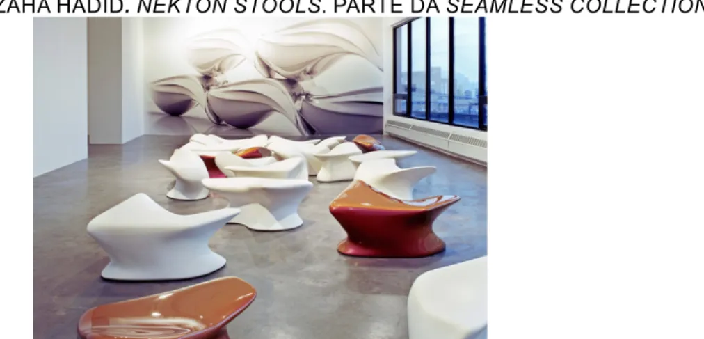 FIGURA 4 – ZAHA HADID. NEKTON STOOLS. PARTE DA SEAMLESS COLLECTION