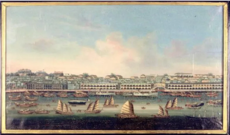 Figura 12- Pintura com vista do porto interior de Macau (?) (Inv. FO0623). 