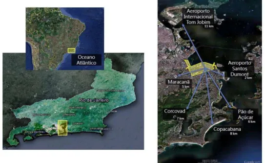 Figura 1 – Localização da área de intervenção no Estado e cidade do Rio de Janeiro (s/ escala)