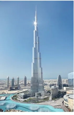 Figura 2.11: Edifício Burj Khalifa, 828 metros de altura, f ck = 80MPa;.