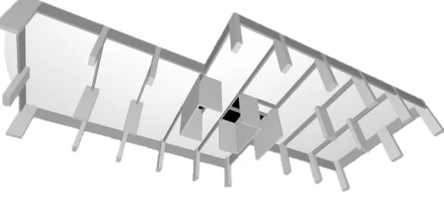 Figura 3.12 - Modelagem de lajes maciças contínuas apoiadas sobre vigas 