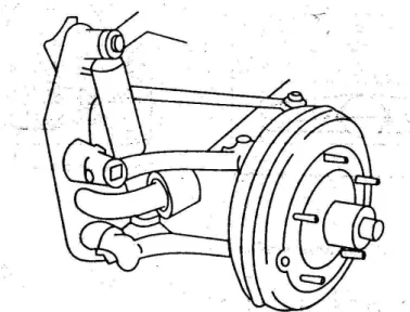 Figura 10: Suspensão do tipo Trailing Arm [GILLESPIE (1992)]. 