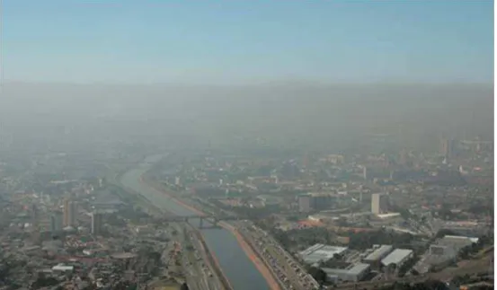 Figura 2. Poluição atmosférica na cidade de São Paulo. Fonte: Agência Brasil, 2010. 