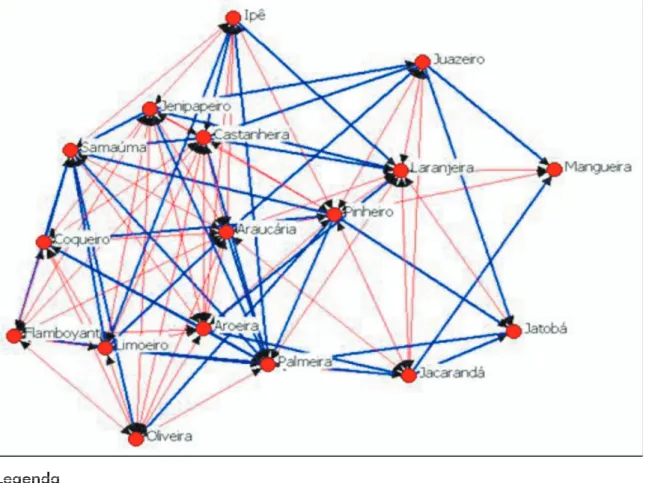FIGURA 3 - Representação do Compartilhamento da Informação na rede estudada