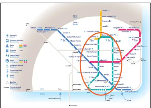 Figura 7 - Diagrama da Nova Proposta para a Rede do Metropolitano de Lisboa. Fonte: metrolisboa.pt (site  oficial, 02/07/2019)