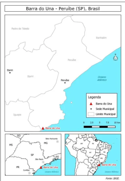 Figura 2 - Mapa da Vila de Barra de Una.