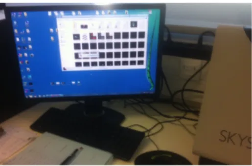 Figure 10 –  Computer with NRecon program, version 1.6.8.0 (SkyScan,  Kontich, Belgium)