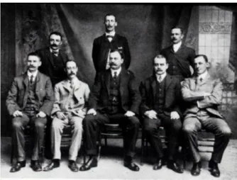 Figure 1.1. Mediterranean fever Commission (MFC) in 1904. Standing: Dr. T. Zammit; Capt