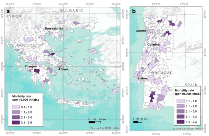 Fig. 8 shows the percentage of total fatalities per decade and ﬂ ood type. In Greece ﬂash ﬂoods were the dominant ﬂood type that caused fatalities in all decades
