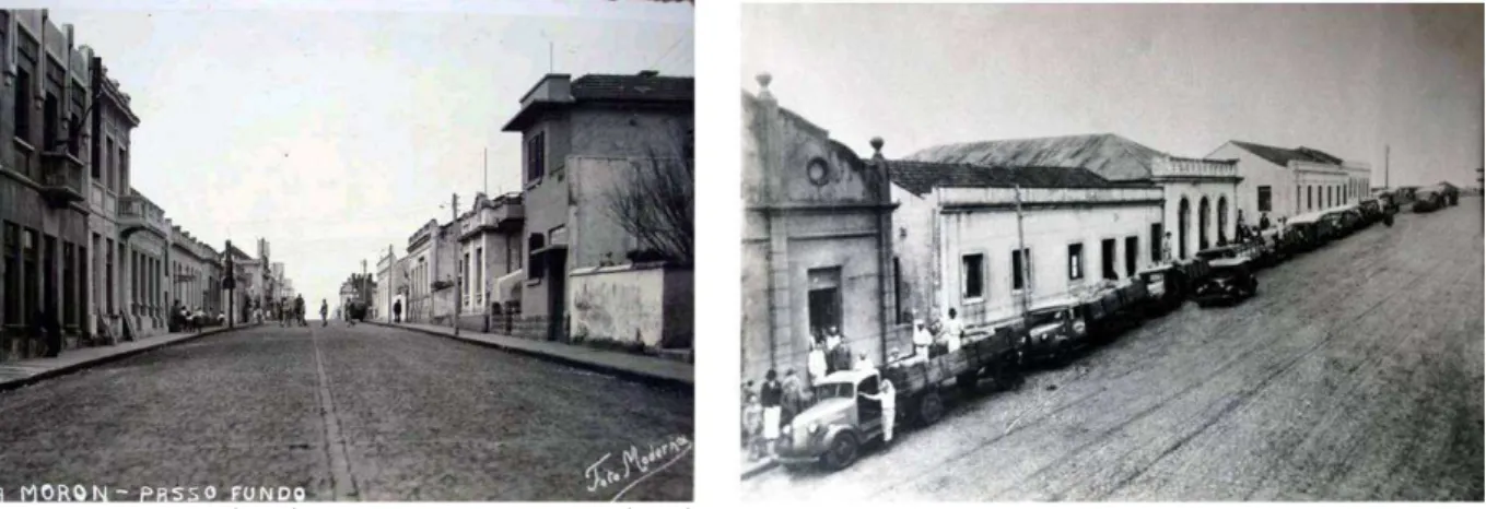 FIGURA 5 – RUA  MORON (1940) E RUA GENERAL CANABARRO (1940)                                                                           FONTE: PROJETO PASSO FUNDO  