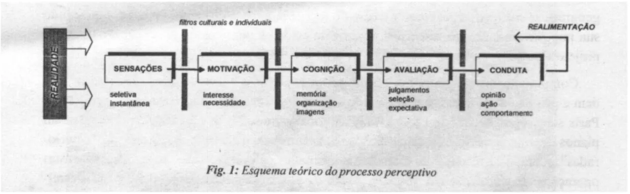 Figura 2: Esquema Teórico do Processo Perceptivo (DEL RIO, 1990)