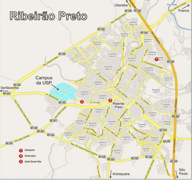 Figura 2  –  Mapa da cidade de Ribeirão Preto     