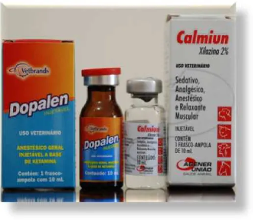 Figura 5- Dopalen ® (Cloridrato de Ketamina) e Calmiun ® (Cloridrato de Xilazina). 