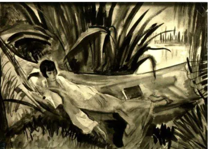 Figura 7: “María Luisa en la Estancia”, pintura de Jorge Larco,  Buenos Aires, Argentina, 1932