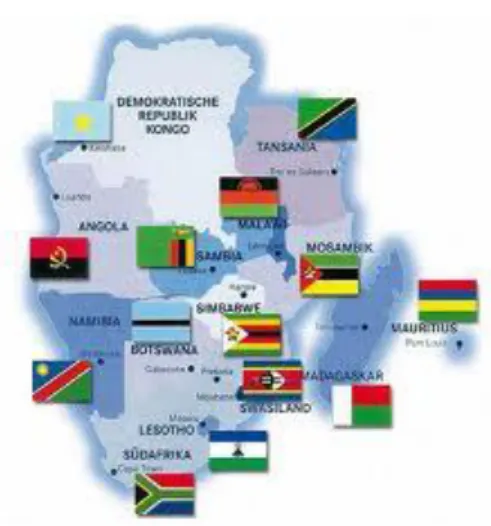 Figura 2 Mapa da SADC 