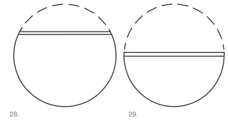 Fig. 28  Ilustração do  rebatimento  parcial da aba (vista topo) Fig.29 Ilustração do  rebatimento em  metade do topo  da mesa (vista topo)
