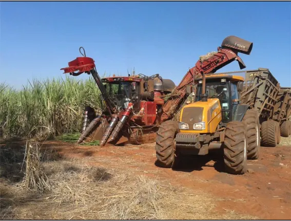 Figura 9 - Máquinas agrícolas utilizadas para colheita mecanizada da cana-de-açúcar 