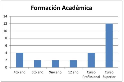 Gráfico 1- Formación académica 