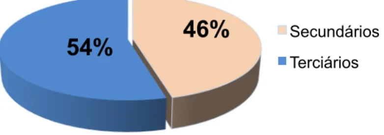 Gráfico 2 – Distribuição percentual dos respondentes por Hospital 