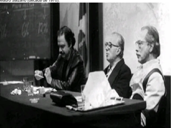 Figura 13 – Da esquerda para direita: Oswaldo Frota@Pessoa, Newton Freire@Maia e Francisco Mauro Salzano (década de 1970).
