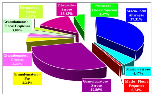 Gráfico 2 - Resultado do exame clínico da glândula mamária obtidos pela palpação do  parênquima mamário dos 68 animais positivos à tuberculina 