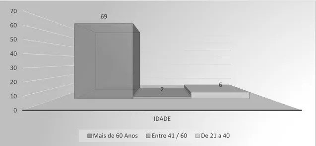 Gráfico 2:  Distribuição das respostas por idades