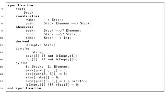 Figure 1.1: The outline of a specification