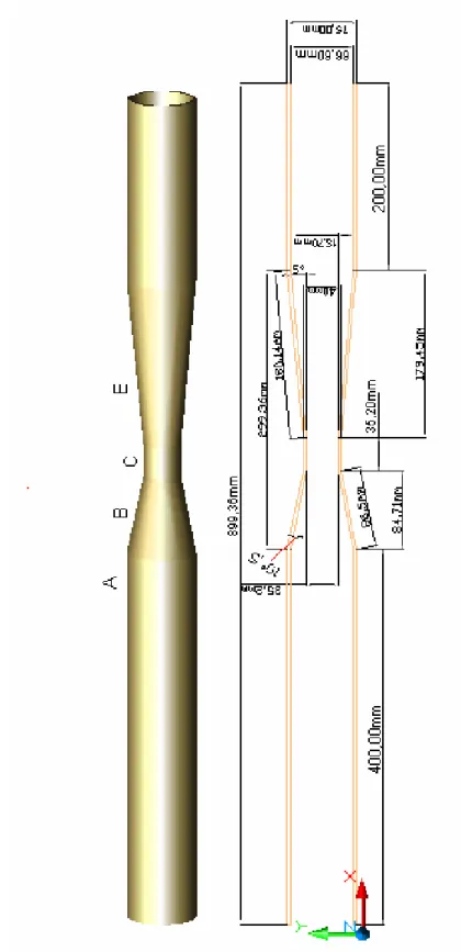 Figura 6 - Dimensões do medidor Venturi 2 (DN 75) 