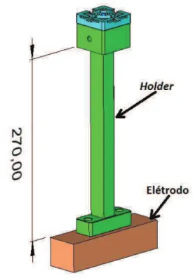 Figura 11  ʹ  Exemplo de holder com extensão de altura para 270 mm.