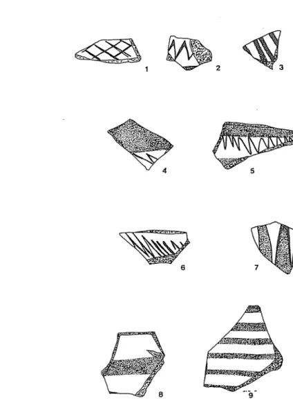 Fig.  13.  - Fragmellls de  céramlql/es décorées  (éch.  112). 