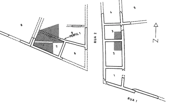 Fig.  1.  - Plall  du  quartier indigène de l'esplanadè'du  temple jlavfell de  Conimbrlga