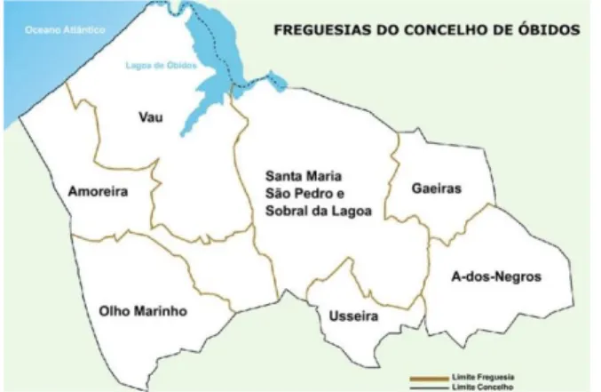 Figura 3 - Freguesias do Concelho de Óbidos  Fonte: Site do Município de Óbidos  25