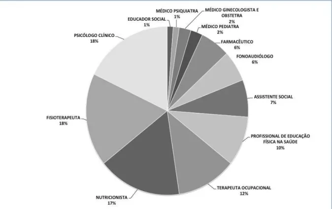 Gráfico 2 -   Distribuição das categorias profissionais que compuseram a população da  pesquisa